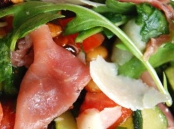 Recette Salade de jambon sec, roquette et parmesan