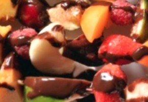 brochettes de fruits au chocolat