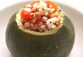 courgettes farcies au quinoa et à la tomate
