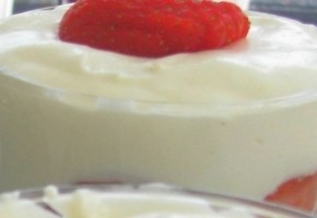 crème de mascarpone aux fraises