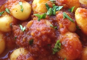 gnocchis au coulis de tomate et basilic