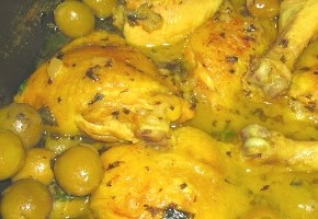 poulet aux olives