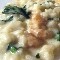risotto aux crevettes grises et cresson