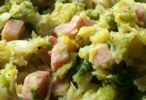 salade de chou vert au jambon
