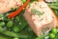 saumon et legumes a la vapeur