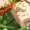 saumon et légumes à la vapeur