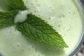 soupe glacee au concombre et a la menthe