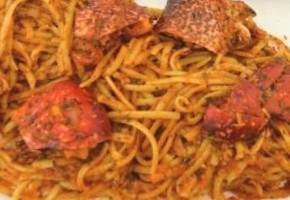 spaghetti à l'araignée de mer