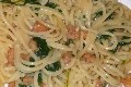 spaghetti aux epinards et crevettes