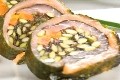 sushi de lentilles vertes et saumon fume