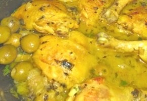 tajine de poulet aux olives vertes et citron confit
