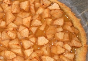 tarte fine aux pommes, cannelle et miel