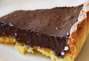 tarte fine tiède au chocolat