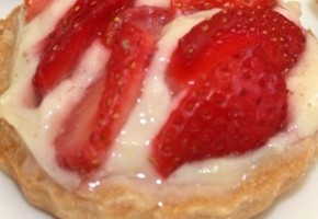 tarte aux fraises et crème anglaise