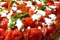 tarte aux tomates cerises, feta et basilic
