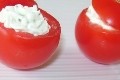 tomates cerises au chevre et basilic