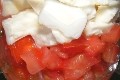 verrine de tomates a la mozzarella